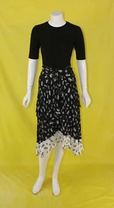 BNWOT MAJE COMBINED TIE FRONT MIDI DRESS - Picture 1 of 4
