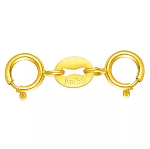 Neu Au750 reines 18K Gelbgold doppelter Federverschluss/für Armband oder Halskette zum Selbermachen - Bild 1 von 6