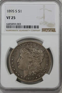 1895-S 1.00 NGC  VF25 Morgan Silver Dollar,Miss Liberty Head Dollar,$1 - Picture 1 of 2