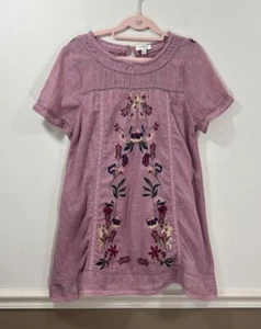 Umgee Damen besticktes Kleid MEDIUM Prairie Pink über Knie Baumwollmischung - Bild 1 von 9