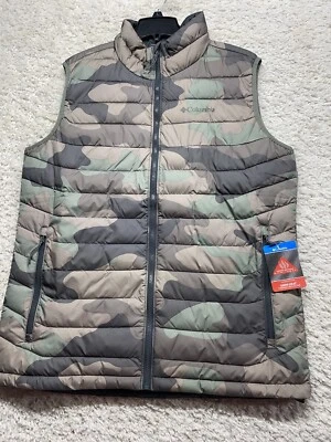NWT Columbia Powder Lite Omni Heat Thermal Reflective Camo Puffer Vest Men’s L - Image 1 of 4