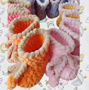 Crochet Baby Slippers - Handmade, Newborn booties, Knitted slippers
