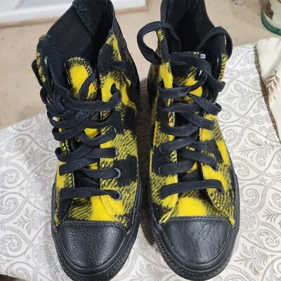 Zapatilla deportiva Converse Chuck Taylor Woolrich para mujer talla 8 Chelsea Boot amarilla negra Foto 1 de 4