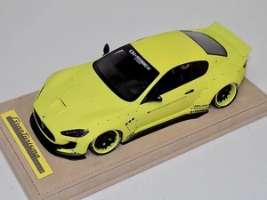 1/18 AB Models Maserati Granturismo Liberty Walk Amarillo Mate Alcantara B - Imagen 1 de 8