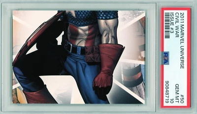 2011 Marvel Universe Civil War #50 Issue #3 PSA 10 Captain America POP 2 - Image 1 of 3
