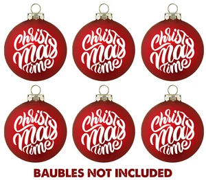 6 X CALCOMANÍAS DE NAVIDAD - PARA COPA DE VINO VENTANA BOLA VINILO PEGATINA - Imagen 1 de 5