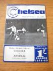 14 04 1969 Chelsea V Arsenal Folded Team Changes Item In Very Good Conditio