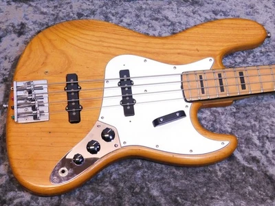 Fender Jazz Bass 1973 NAT/M Black Block Marker Used 1973 Ash Body w/Hard Case - Image 1 of 4