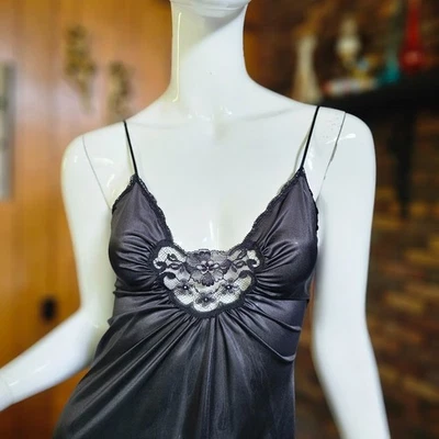 De colección Años 70 Corazón Parando Discoteca Sumergible Vanidad Fair Camisón Vestido Sin Mangas Vestido XS/S Foto 1 de 4