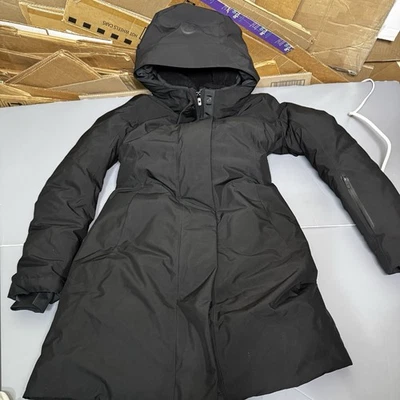 Parka Lululemon Snow Warrior 600-Down-Fill talla 2 Chaqueta Negra Bolsillos de Invierno Foto 1 de 4