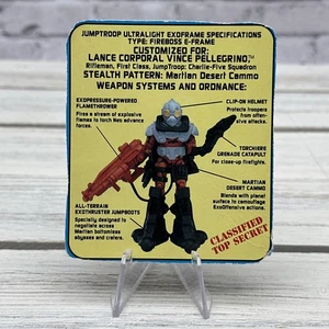 Vintage ExoSquad Vince Pellegrino Fireboss E-Frame Specs EXO SQUAD - Picture 1 of 2
