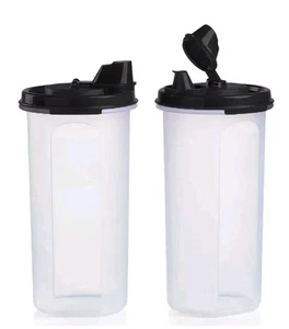 Tupperware Modular Mates Round 3 with Black Dripless Seals Set of 2 BRAND NEW - Picture 1 of 3