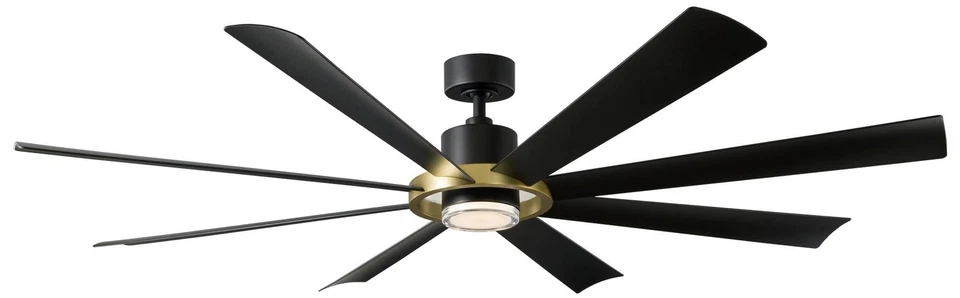 72" Modern Forms Aura Black Brass LED Smart Ceiling Fan - Image 1 of 1
