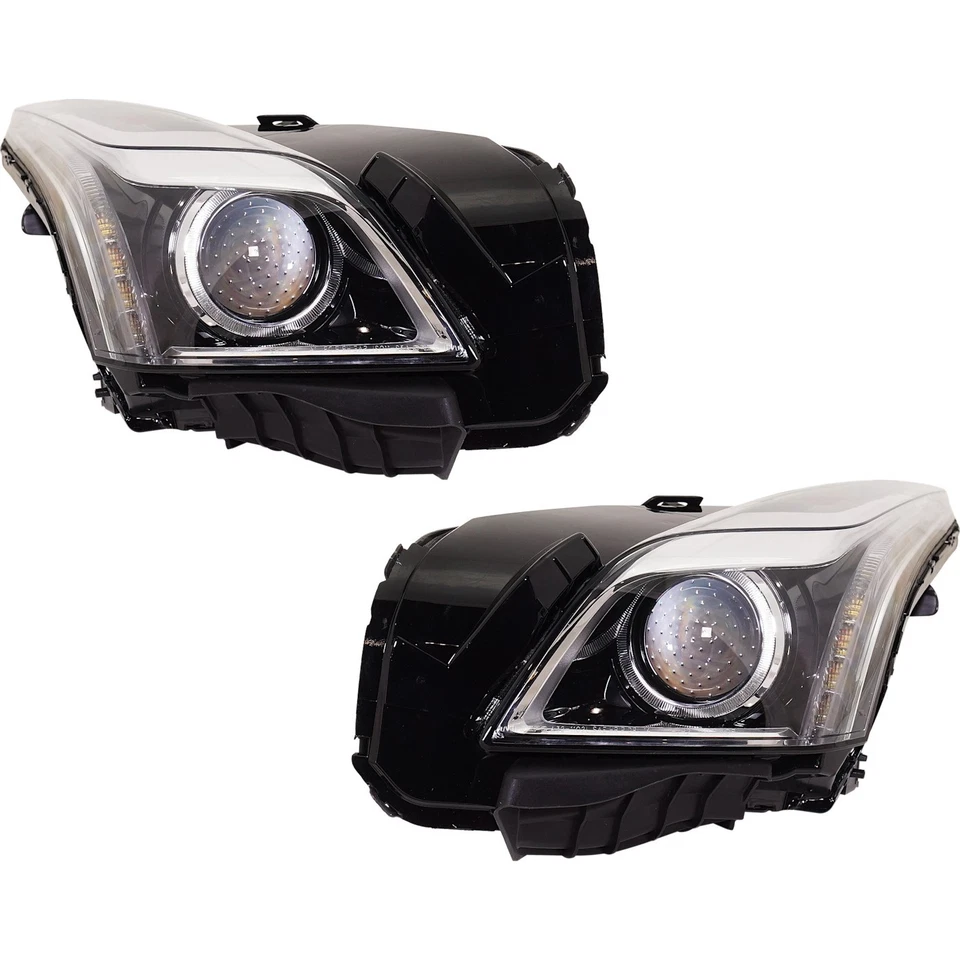 Juego de faros halógenos para 14-19 Cadillac CTS Base 4 cilindros 2L sedán estilo proyector Foto 1 de 4