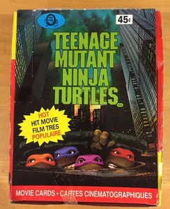 1990 O-pee-chee TEENAGE MUTANT NINJA TURTLES MOVIE FULL CLEAN COMPLETE BOX - Bild 1 von 4