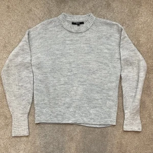 Suéter Quince Alpaca Cuello Redondo Mujer Pequeño Gris Tranquilo Lujo Minimalista Neutro - Imagen 1 de 6