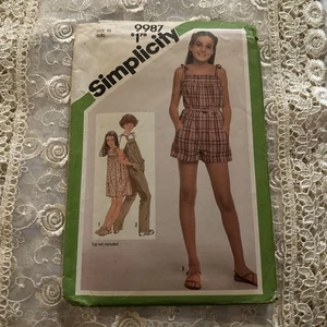 Simplicity Strampler/Overall Sommerkleid Vintage Schnittmuster 9987 Gr.10 ungeschnitten FF - Bild 1 von 4