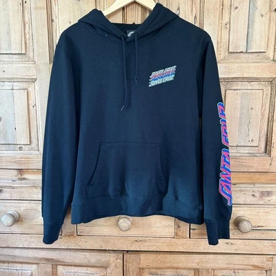 Santa Cruz скейтборды черный пуловер графический толстовка с капюшоном логотип свитер мужчин размер большой - Изображение 1 из 4