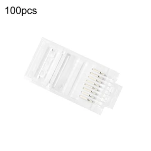100PCS RJ45 Network Modular Plug 8P8C CAT5e Cable Connector End Pass Through c - Afbeelding 1 van 8