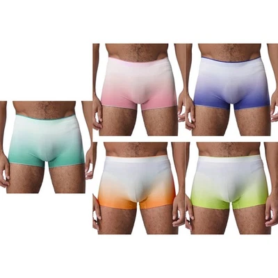 Pantalones cortos boxer de satén para hombre degradados sedosos para dormir ropa interior cintura elástica Foto 1 de 3