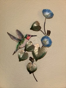 Bovano of Cheshire Wall Sculpture Hummingbird on Branch Enamel Copper Art 10x6 - Picture 1 of 5