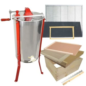 Double Deep Brood Box Beginners Beehive Kit 2 Frame Honey Extractor - GLE2STACK - Picture 1 of 1