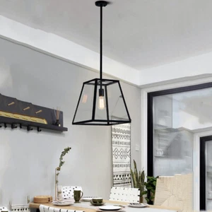 Home Ceiling Lights Vintage Chandelier Lighting Kitchen Lamp Black Pendant Light - Picture 1 of 12