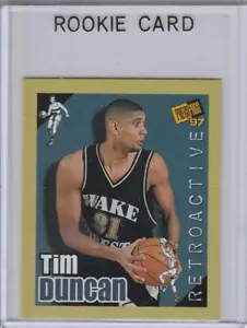 TIM DUNCAN ROOKIE CARD Wake Forest RC 1997 Mini Basketball SAN ANTONIO SPURS - Picture 1 of 2