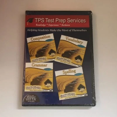 TPS Test Prep Services PC CD-Rom - Composition, Vocab, Grammar, Spelling - NEW! - Image 1 of 4