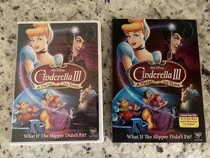 NEW Disney DVD Cinderella III 3 A Twist in Time FREE SHIP 1st Edition COMPLETE - Picture 1 of 4