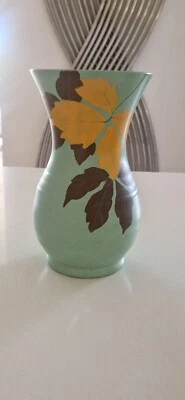 Calmin Brentleigh Ware England  Turqoise Painted Vase - Image 1 of 4