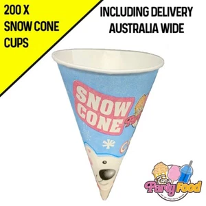 200 x Snow Cone Cups 6oz Snow Cone Cups 170ml (145GSM Premium Paper) - Picture 1 of 2