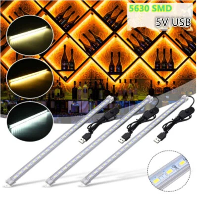 35CM/50CM USB 5630 LED Under Cabinet Camping Rigid Strip Light Hard Bar Tube 5V - Image 1 of 4