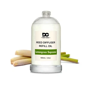 Daniella's Candles Reed Diffuser Oil Refill - Lemongrass - 100mL/3.4Oz - NEW - Picture 1 of 3