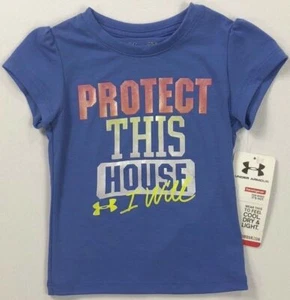 Toddler Girl's Under Armour Heat Gear Polyester Shirt - Picture 1 of 1