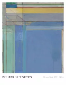 Poster stampa arte astratta Ocean Park #79, 1975 di Richard Diebenkorn 36x28 - Foto 1 di 1