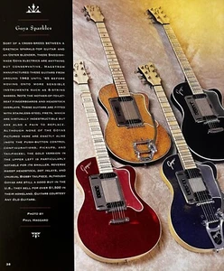 Anuncio impreso fotográfico de guitarra Goya Sparkles - Paul Haggard, Gretsch Sparkle Top, Oster - Imagen 1 de 1