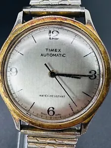 Working Vintage 1980 Timex Automatic 31220-10780 Viscount Gold Men’s Watch F5 - Picture 1 of 12