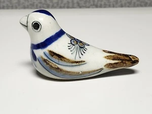 Estatuilla de paloma pájaro pintada a mano cerámica arte popular mexicano Tonala vintage - Imagen 1 de 8