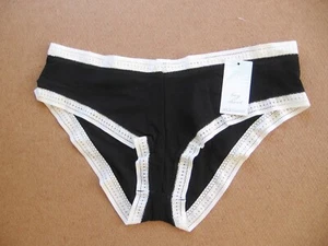 A0144 OnGossamer NEW Women's Mesh Essentials Lace Waistband Openings Hipsters - Picture 1 of 12