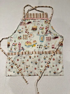 Grembiule con volant bavaglino cravatta vintage bambino tema cottura multicolore - Foto 1 di 9