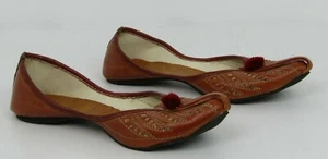 adidas faux leather flats Size 6 Brown - Picture 1 of 11