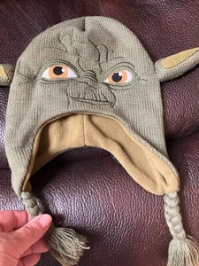 Star Wars Baby Yoda Vintage Unisex Kids Stock Hat Ear Flaps One Size Green, EUC - Picture 1 of 4