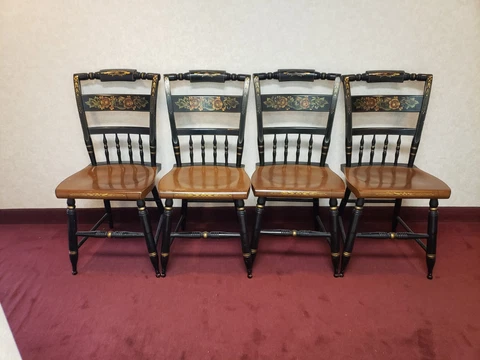 4 Vintage L Hitchcock Stenciled Maple Side Chairs (price includes shipping) Cover