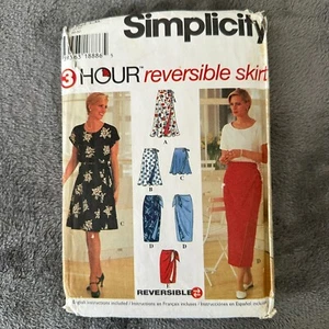 Simplicity Pattern 7118 Sz 18-24 Misses 3 Hour Reversible Wrap Midi Skirt UNCUT - Picture 1 of 6