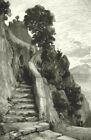 ITALY. Old Scalinata in Capri 1877 antique vintage print picture