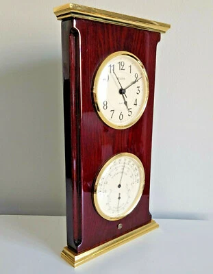 Reloj Bulova - Termómetro Escritorio y Mesa Madera Bisel Dorado Foto 1 de 4