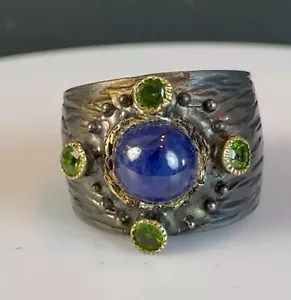 Anillo Talla 7,5 Zafiro Elegante Bellas Artes 0,925 Plata - Imagen 1 de 4