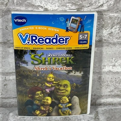 Vtech V.Reader Shrek's Vacation Game Dreamworks Shrek E-Reading System 5-7 years - Image 1 of 4