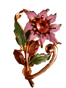 spilla floreale anni 40 con smalti - Foto 1 di 15